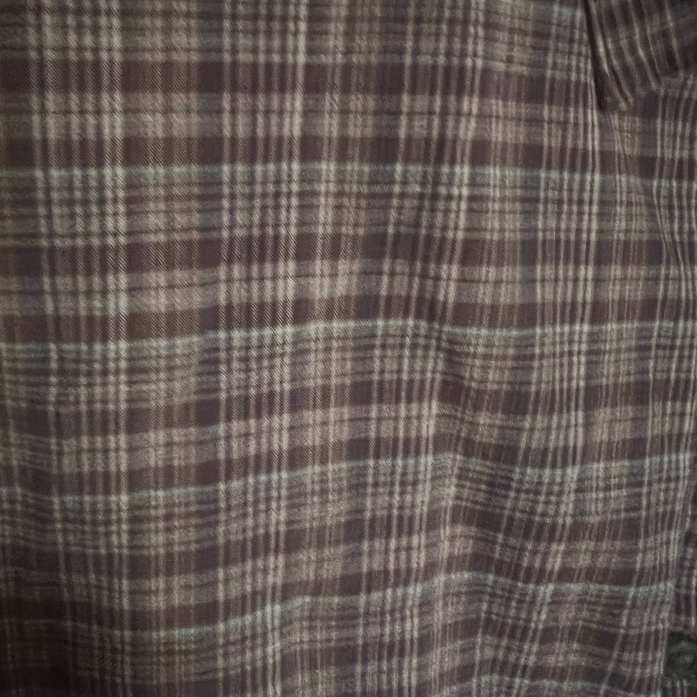 John Varvatos Burgundy Plaid Shirt